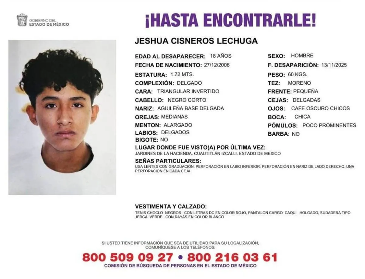 Joven desaparece en Izcalli,  familia denuncia burocracia y falta de acción