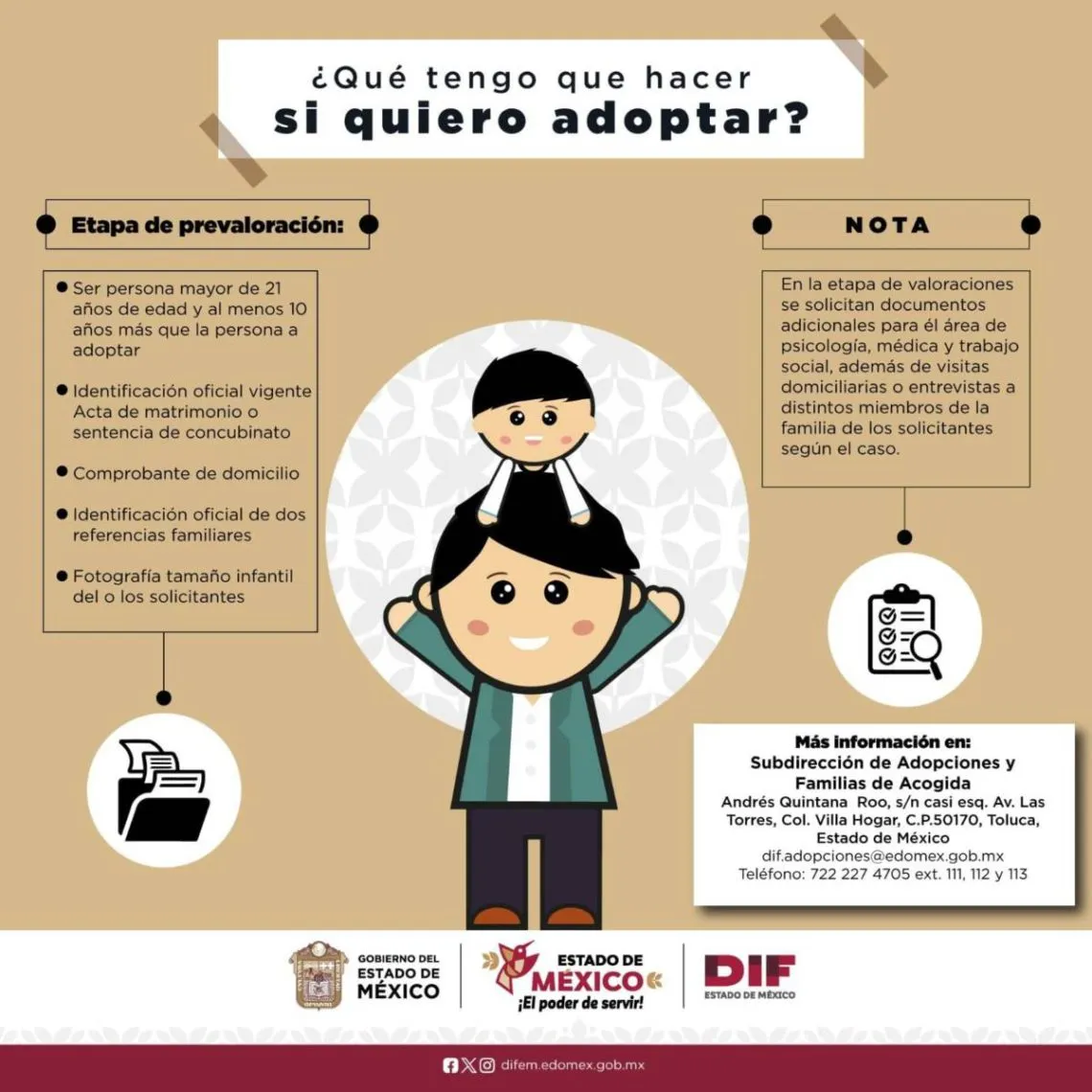 Conoce los requisitos para adoptar en el Edomex