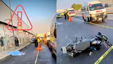 Una motociclista muere en la Agrícola Pantitlán tras derrapar en Canal de Churubusco; autoridades acordonaron la zona.
