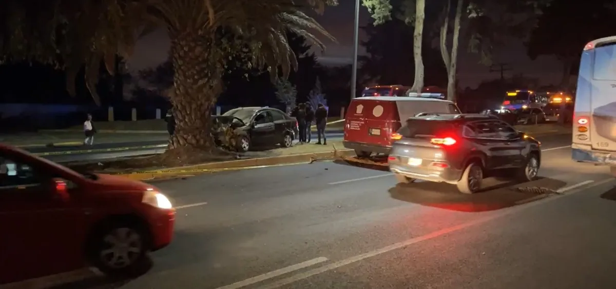 Toluca: Conductor muere al chocar contra una palmera en Isidro Fabela
