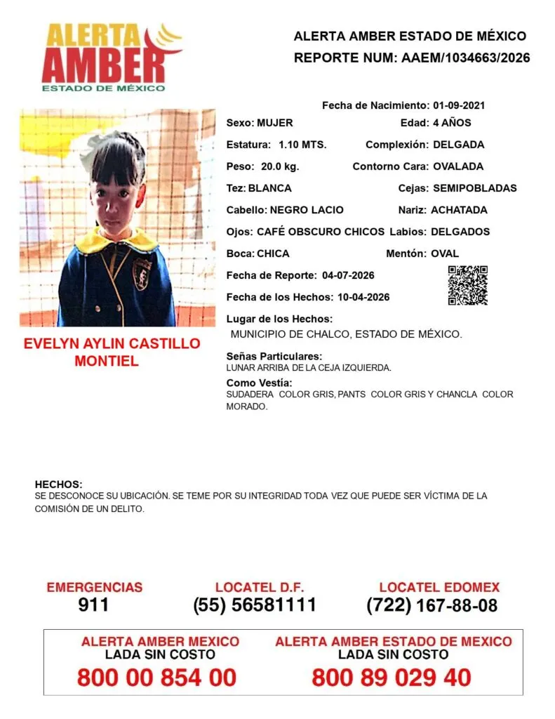 Alerta Amber: Se busca a las hermanas Castillo Montiel; desaparecieron en Chalco