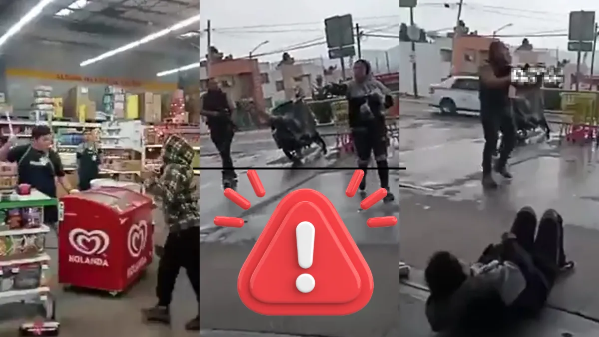 Policías disparan contra dos presuntas asaltantes en Aurrera de Tarímbaro; el momento quedó grabado en un video viral.