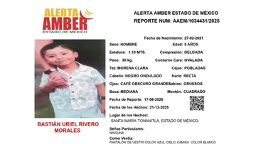 Alerta Amber: Se busca a Bastián Uriel Rivero Morales; desapareció en Tonanitla