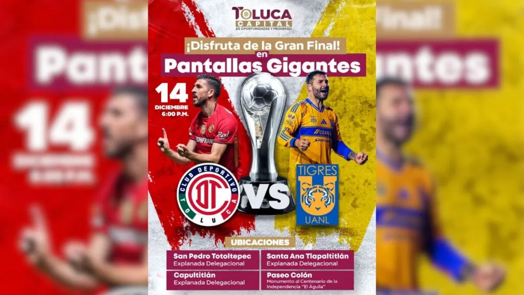 Toluca tendrá pantallas gigantes para ver el partido contra Tigres y despliegan seguridad