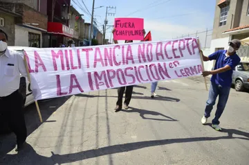 Siguen protestas en Morena, ahora en Lerma