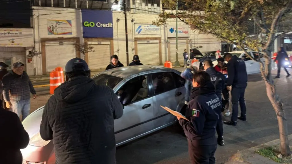 Operativo “Conduce sin Alcohol” en Toluca detecta a 34 conductores en estado de ebriedad