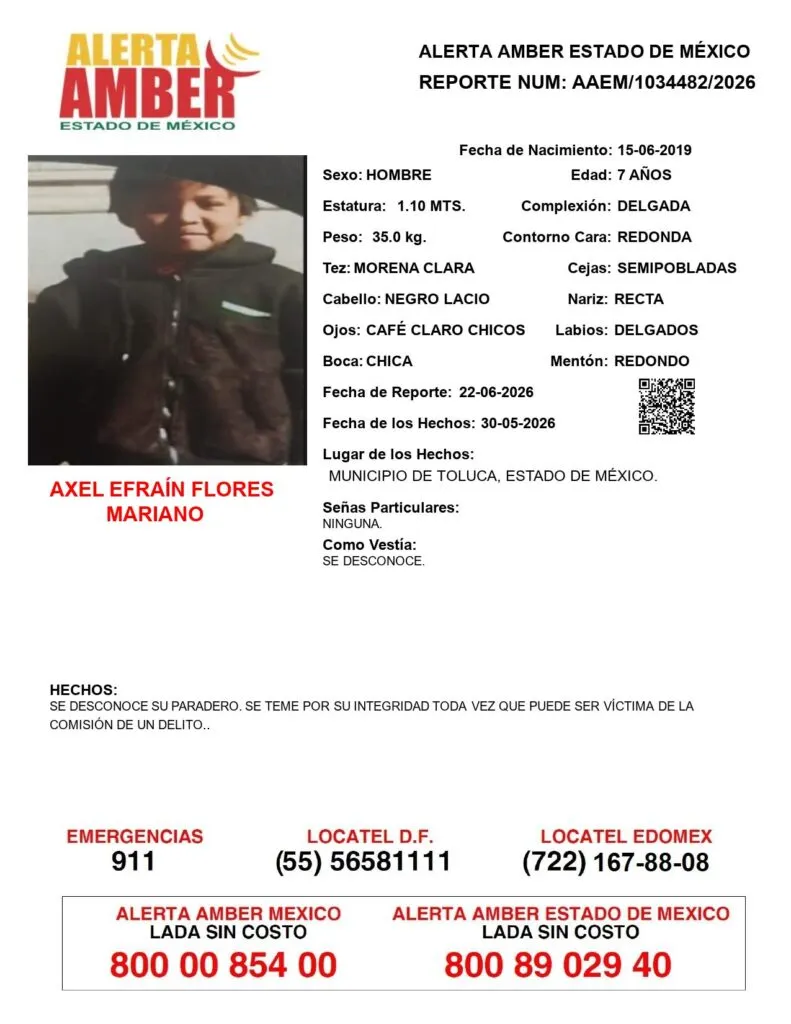 Alerta Amber: Se busca a los menores Flores Mariano, desaparecieron en Toluca