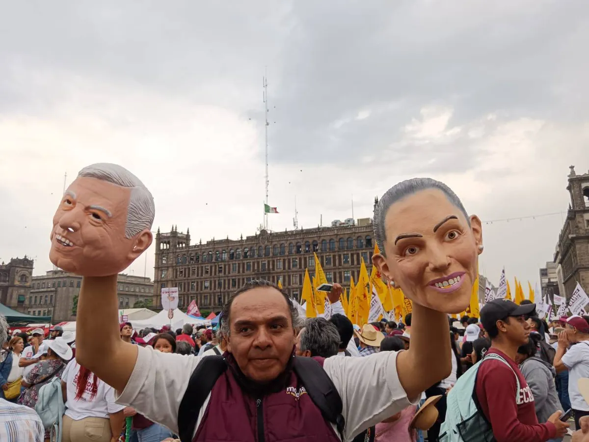 Cierre de campaña de Claudia Sheibaum registra el Zócalo repleto