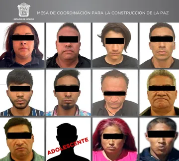 Detenidos 12 integrantes de células delictivas en Edomex