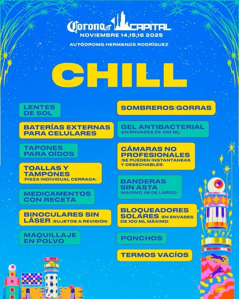 Corona Capital 2025: ¿Cómo llegar y qué sí o no puedes llevar?
