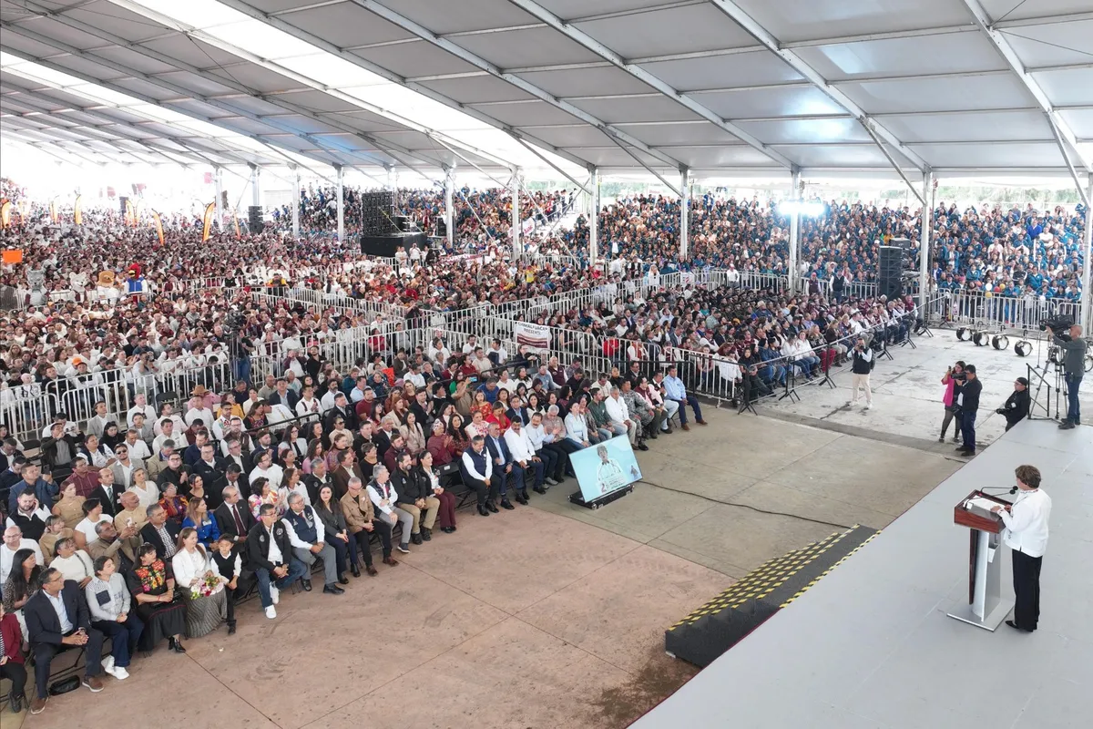 Gobernadora Delfina Gómez da prioridad al Oriente del Edomex con Informe Regional de Resultados en Texcoco