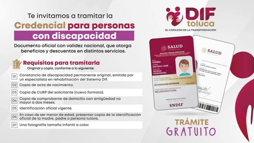 ¿Cómo tramitar la credencial para personas con discapacidad en Toluca?