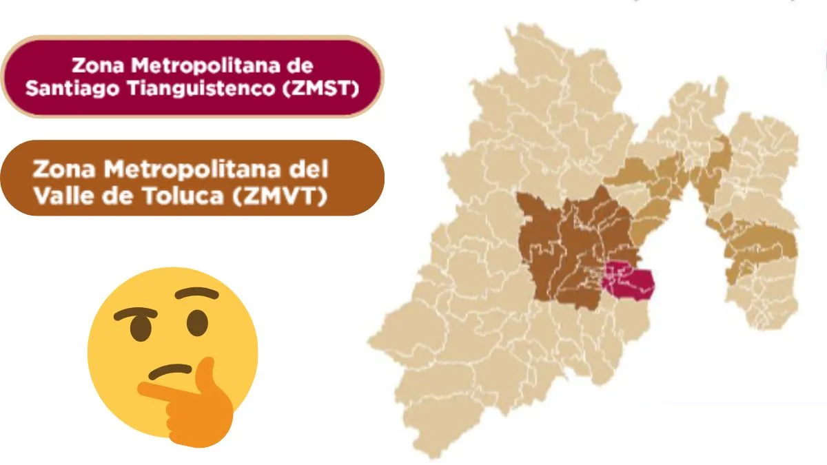 ¿Qué municipios del Edomex comprenden la Zona Metropolitana del Valle de Toluca y Santiago Tianguistenco?