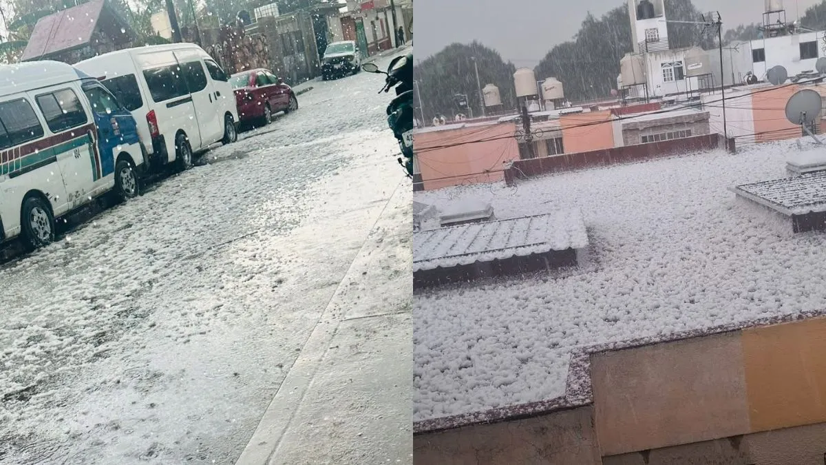 Granizada sorprende a Coacalco y Tultepec [VIDEO]