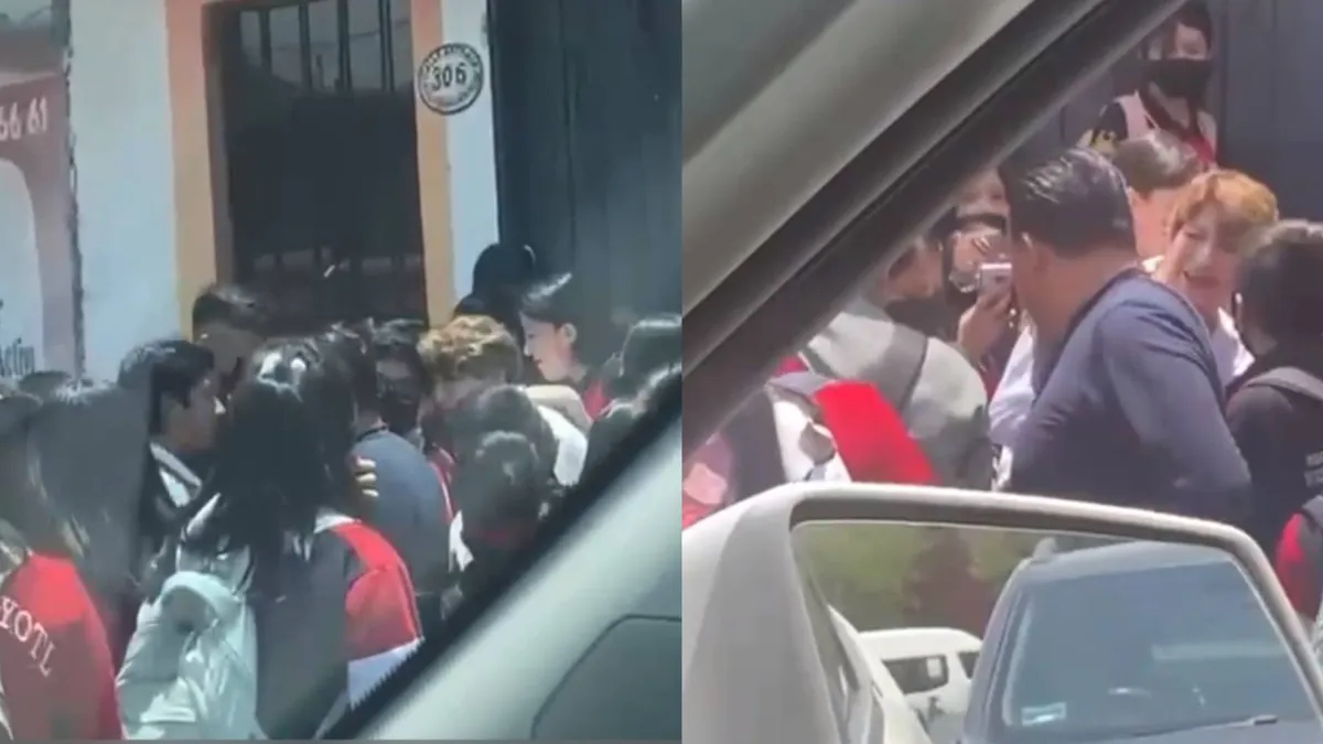 Cientos de jóvenes piden selfies a Delfina Gómez en Texcoco