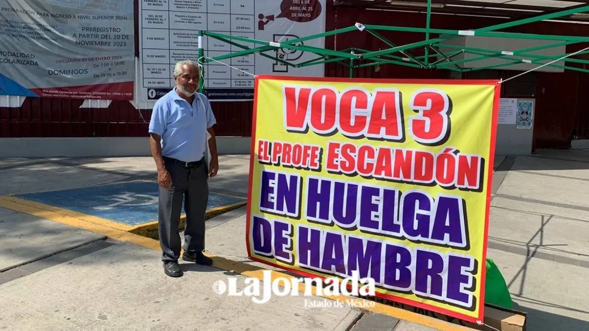 Ecatepec: Profesor de la Voca 3 inicia huelga de hambre para que lo reinstalen