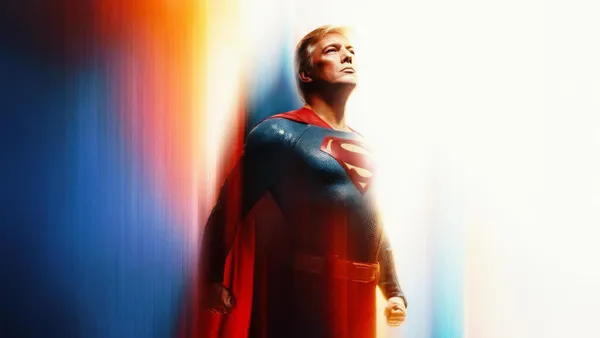 La Casa Blanca convierte a Donald Trump en superhéroe para celebrar estreno de Superman.
