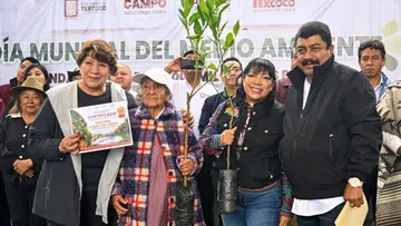 En el marco del Día Internacional del Medio Ambiente, Texcoco entrega 50 mil árboles frutales a la población