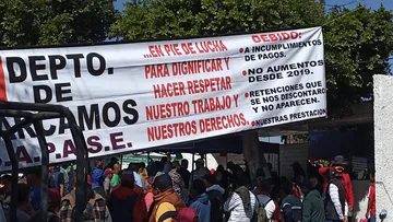 Trabajadores de SAPASE Ecatepec piden quincena y aguinaldo