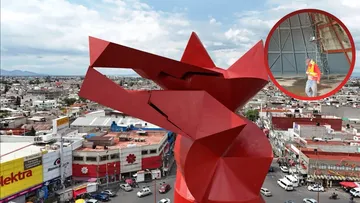 Escultura monumental Cabeza de Coyote es renovada tras 18 años
