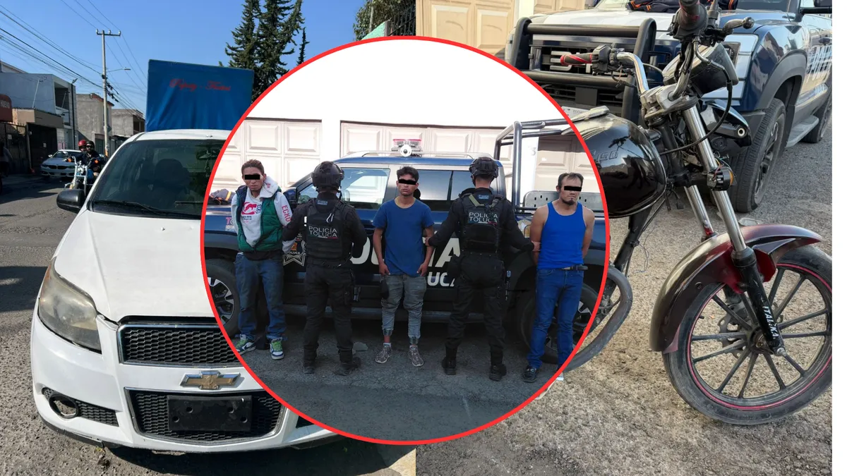 Operativo en Toluca deja siete detenidos y vehículos recuperados