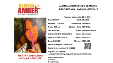 Alerta Amber: Se busca a Martha Sherlynne Nicolás Sánchez; desapareció en Tequixquiac