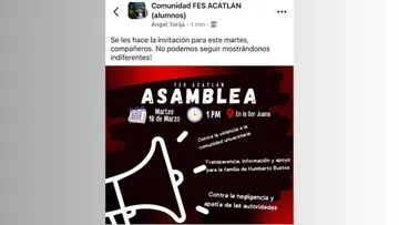 Estudiantes de la FES Acatlán analizan la posibilidad de irse a paro