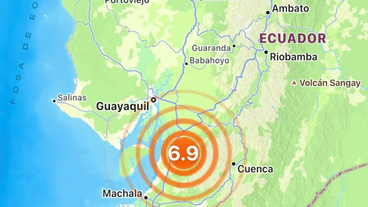 Se registra sismo de magnitud 6.3 en Ecuador