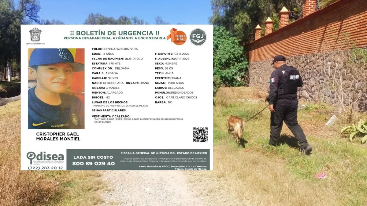 Continúa la búsqueda de Gael Morales Montiel, menor desaparecido en Edomex