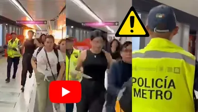 Momento de pánico por flamazo en el Metro CDMX en Salto del Agua; pasajeros evacúan andenes.