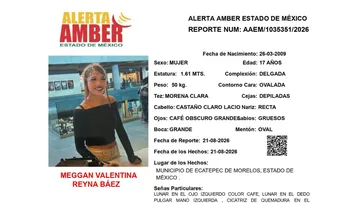 Alerta Amber: Se busca a Meggan Valentina Reyna Báez; desapareció en Ecatepec
