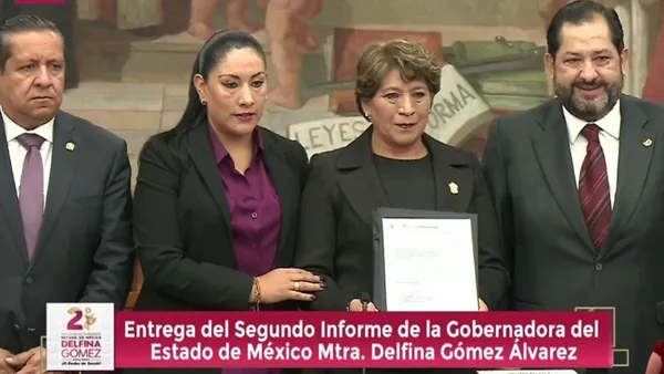 Legislativo recibe el Segundo Informe de Gobierno de Delfina Gómez