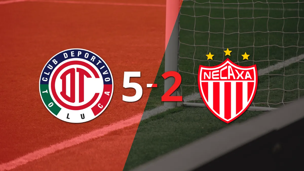 Con hat-trick de Alexis Vega, Toluca FC goleó a Necaxa 5-2
