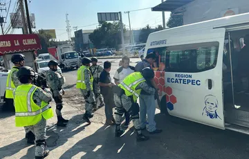 Guardia Nacional arma operativos contra el robo transporte público en Ecatepec