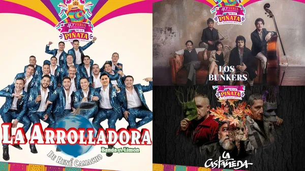 La Arrolladora y Los Bunkers se presentarán gratis en la Feria de la Piñata 2025 en Acolman.