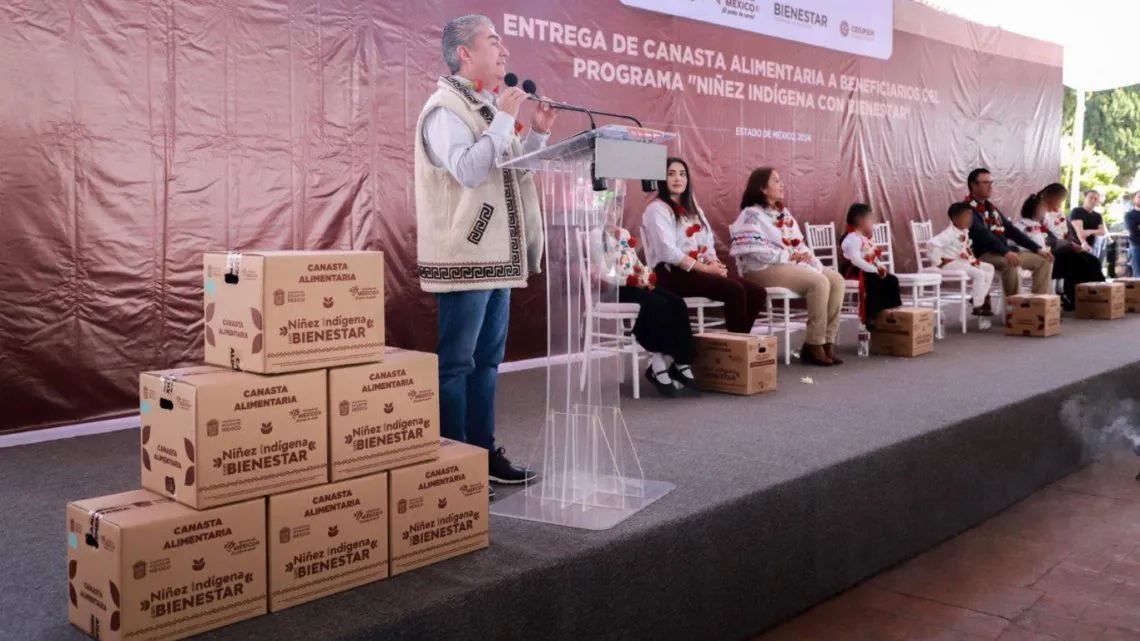 GEM entrega canastas alimentarias a niños indígenas