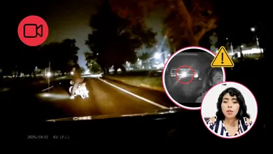 Conductora de aplicación en Toluca grabó el momento en que motociclista intentó asaltarla en Paseo Tollocan.