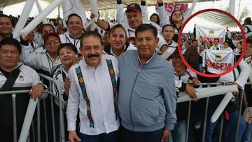 Más de 10 mil docentes acompañan al SMSEM en gira de informe de Delfina Gómez
