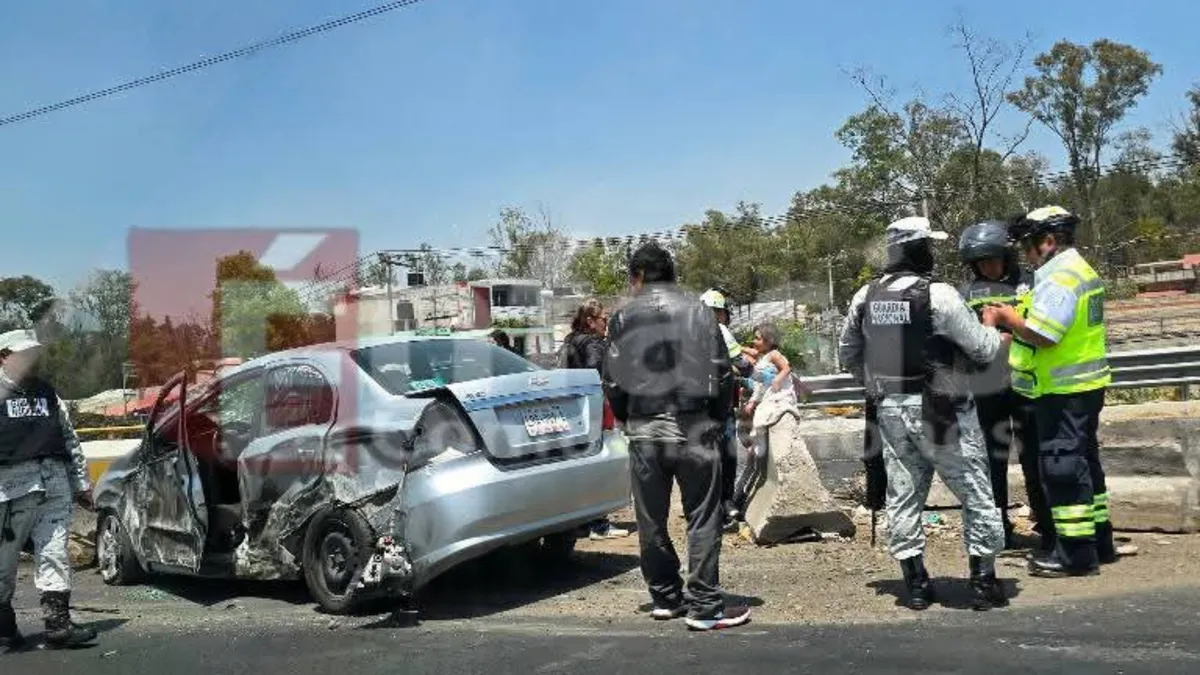 Se registra accidente en la autopista Chamapa-Lechería