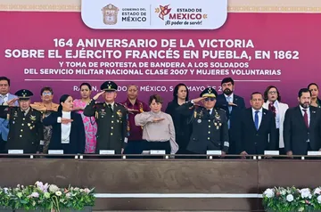 Gobernadora Delfina Gómez encabeza el 164 Aniversario de la Batalla de Puebla en Rayón