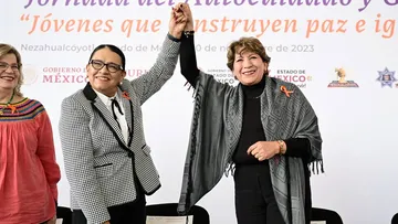 Nezahualcóyotl: Delfina Gómez pide a jóvenes que no se normalice la violencia