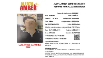 Alerta Amber: Se busca a Luis Ángel Martínez Díaz, desaparecido en Tlalnepantla