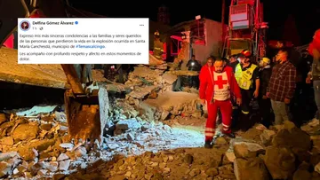 Delfina Gómez lamenta explosión de pirotecnia en Temascalcingo y reitera apoyo