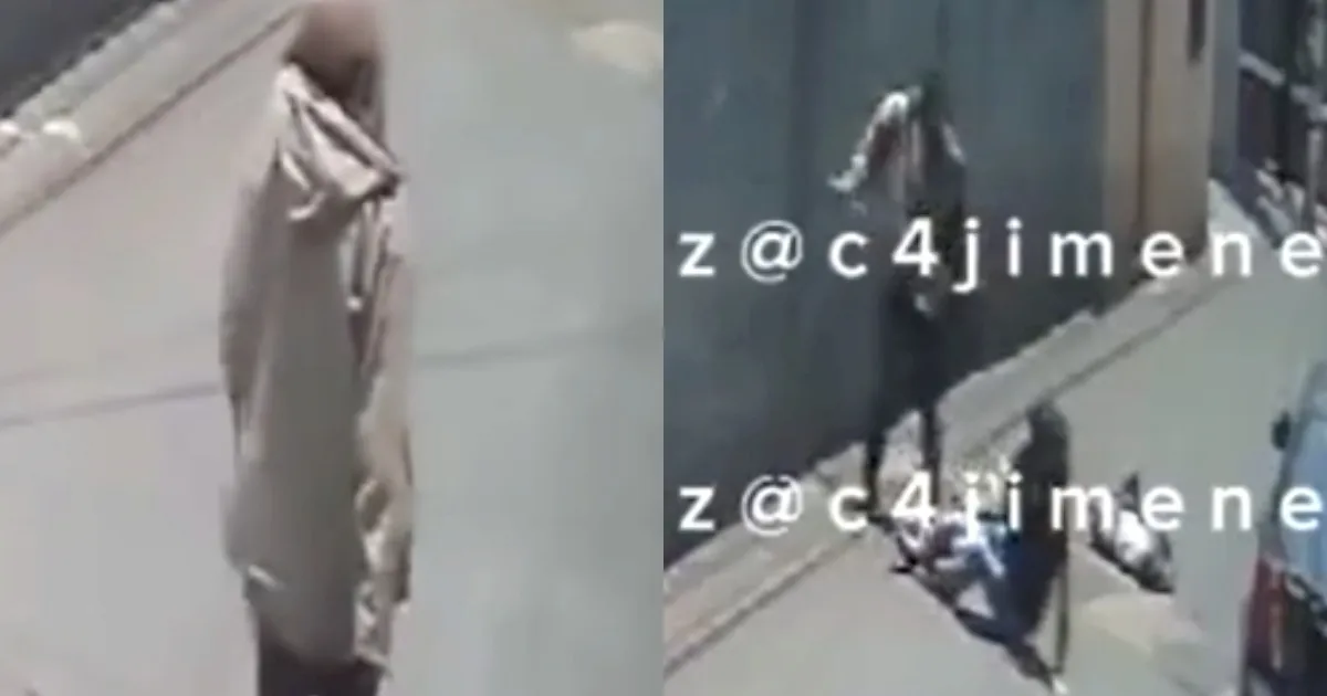 VIDEO: Indigente golpea a puñetazos a mujer que solo iba caminando en calles de la CDMX