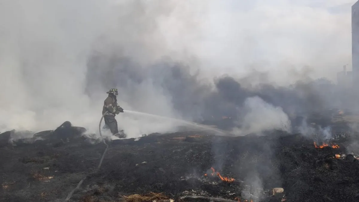 Chimalhuacán: Reportan 11 incendios de pastizales y basura en 2025