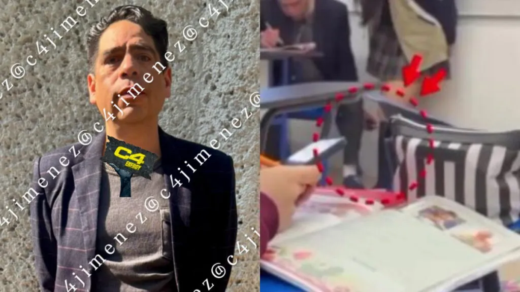 ¡Indignante! Captan en VIDEO a profesor que graba a alumnas bajo la falda y lo exhiben en CDMX