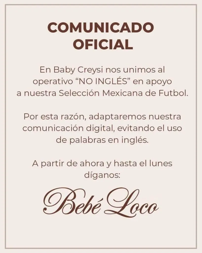 ¡No más inglés! Empresas en México se unen en apoyo a la Selección Mexicana