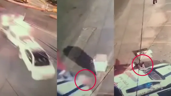 Un peatón fue atropellado por policías de Tlalnepantla en Periférico Norte durante una persecución de un vehículo robado; está grave.