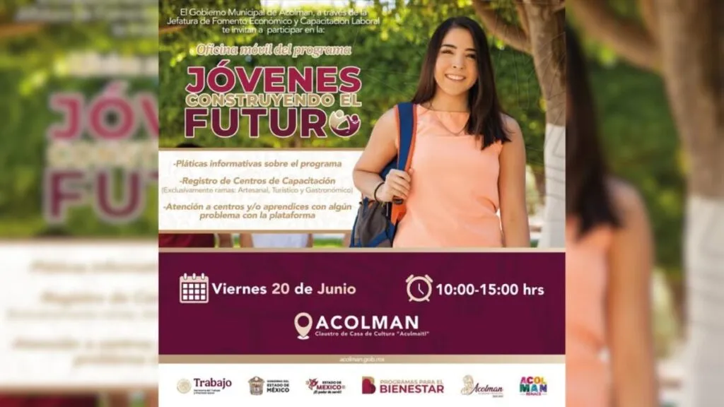 Jóvenes Construyendo el Futuro llega a Acolman con oficina móvil