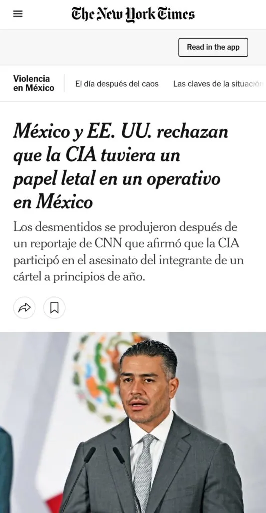 The New York Times contradice versión de CNN sobre explosión en Tecámac